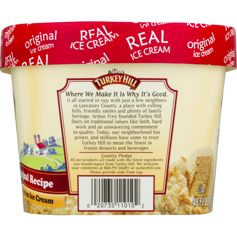 Turkey Hill Original Recipe Premium Ice Cream Peanut Butter Ripple (48