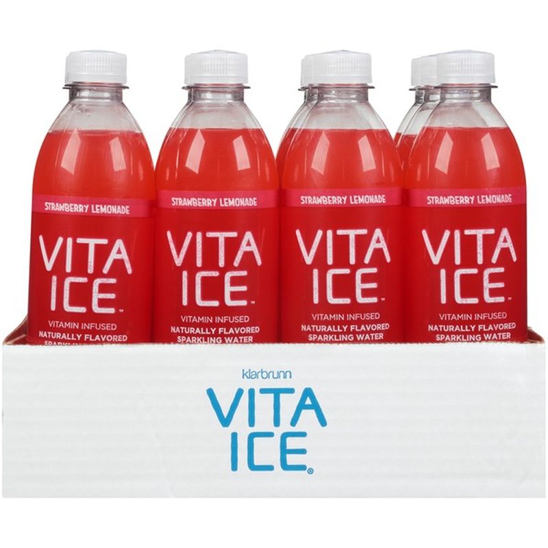 Vita Ice Strawberry Lemonade Sparkling Water (17 fl oz) Instacart