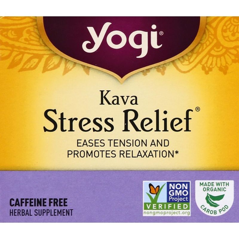Yogi Kava Stress Relief Herbal Tea, Caffeine Free (16 ct) Instacart