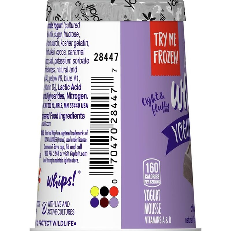 Yoplait Yogurt Mousse, Chocolate (4 oz) Instacart