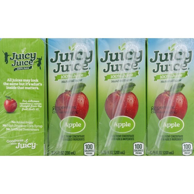 Juicy Juice 100% Apple Juice, No Sugar Added (6.75 fl oz) - Instacart