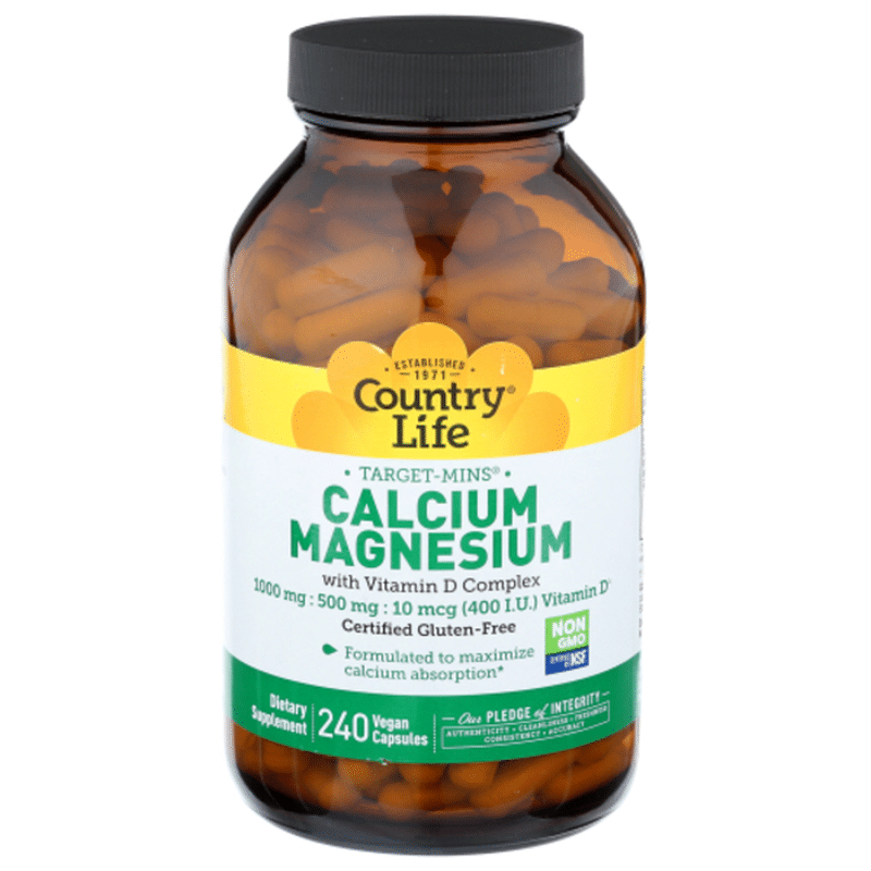 Country Life Calcium 1000 Mg Magnesium 500 Mg With Vitamin D 10 Mcg