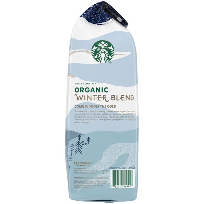 Starbucks Organic Winter Blend Medium Roast Whole Bean Coffee (40 oz