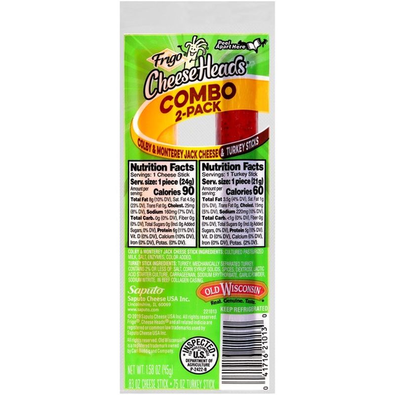 Frigo Colby & Monterey Jack Cheese and Turkey Sticks Combo Pack (1.58