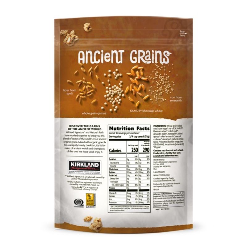 Kirkland Signature Organic Ancient Grain Granola (35.3 oz) Instacart