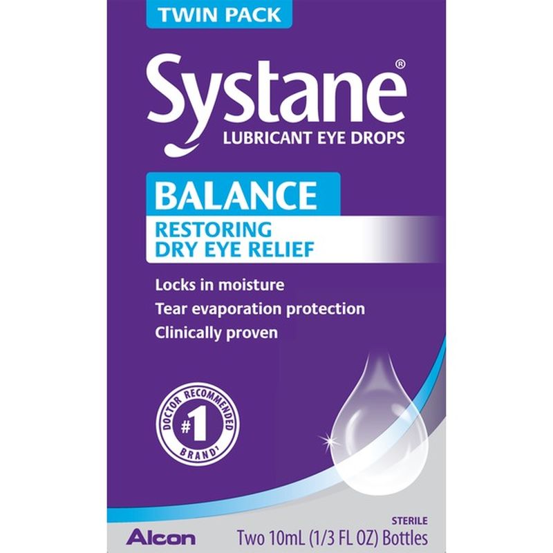 Systane Balance Lubricant Eye Drops Restorative Formula Twin Pack (0.68