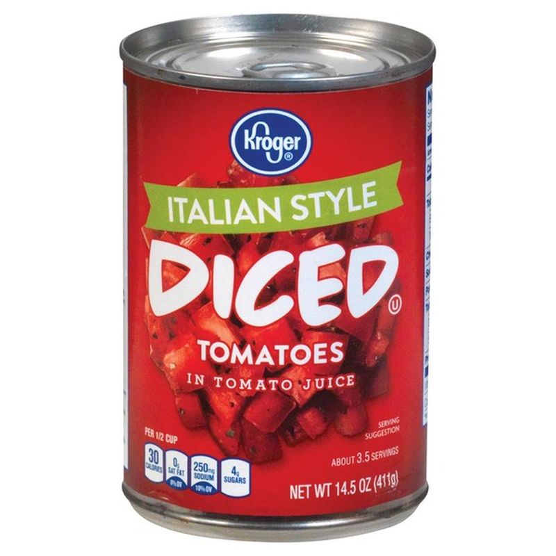 Kroger Tomatoes Peeled Diced Italian Style (14.5 oz) Instacart