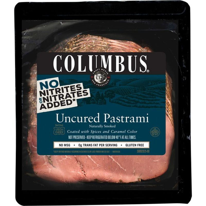 Columbus Craft Meats No Nitrate Sliced Pastrami (per lb) Instacart