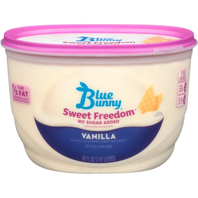 Blue Bunny Sweet Freedom Vanilla Reduced Fat Ice Cream (48 fl oz ...