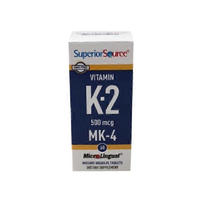 Superior Source 500 Mcg Vitamin K2 Mk4 Instant Dissolve Tablets (60