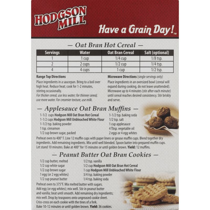 Hodgson Mill Hot Cereal, Old Fashioned Oat Bran (16 oz) from Food King