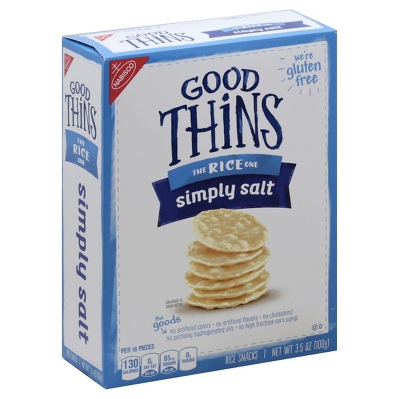 Good Thins Gluten Free Rice Crackers Simply Salt Flavor