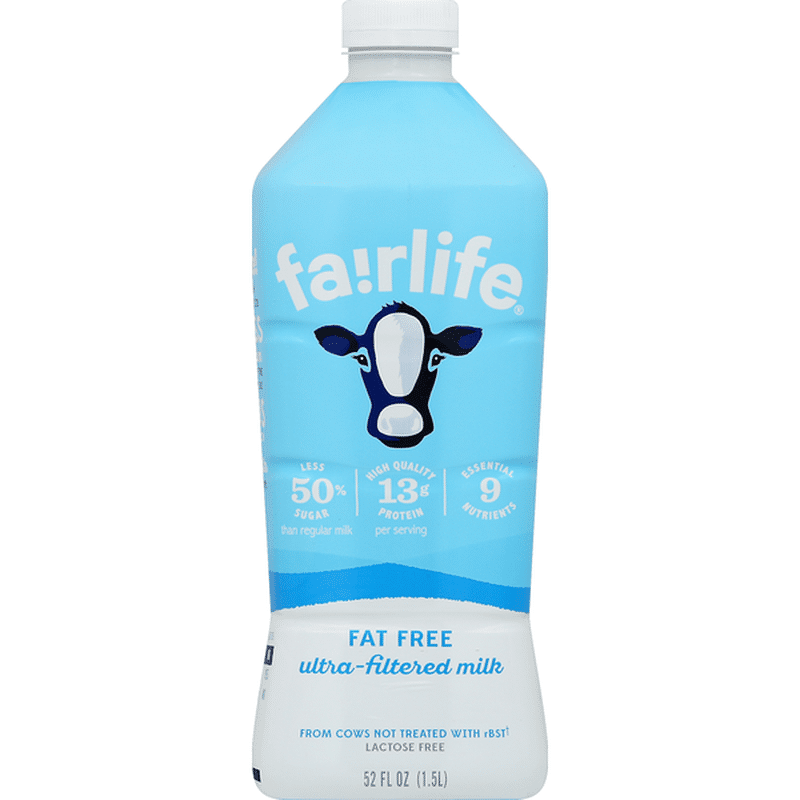 fairlife Fat Free Ultrafiltered Milk, Lactose Free (52 fl oz) - Instacart