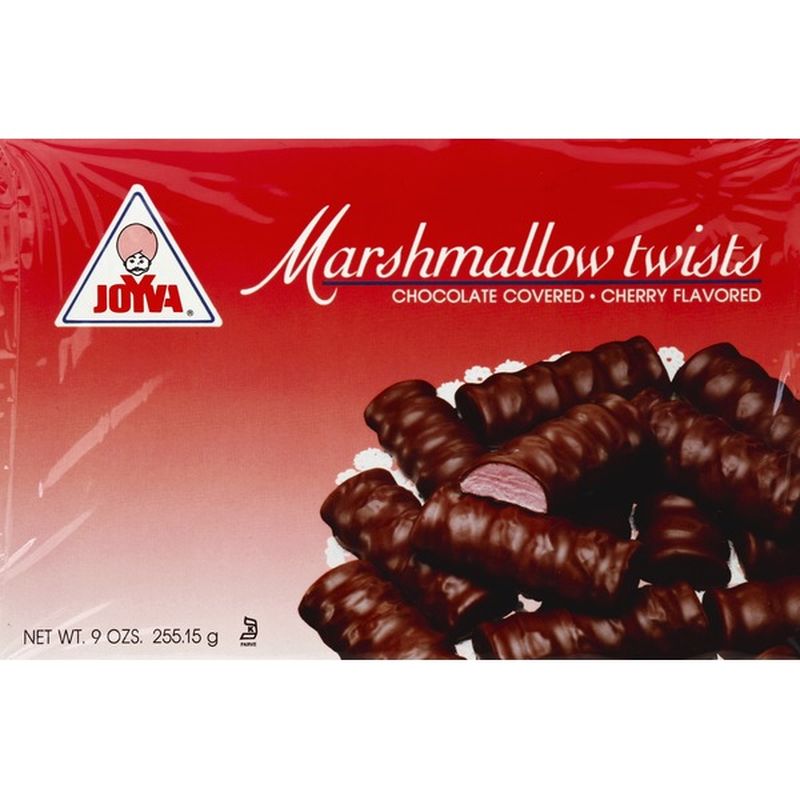 Joyva Marshmallows Twists, Chocolate Covered, Cherry Flavored (9 oz