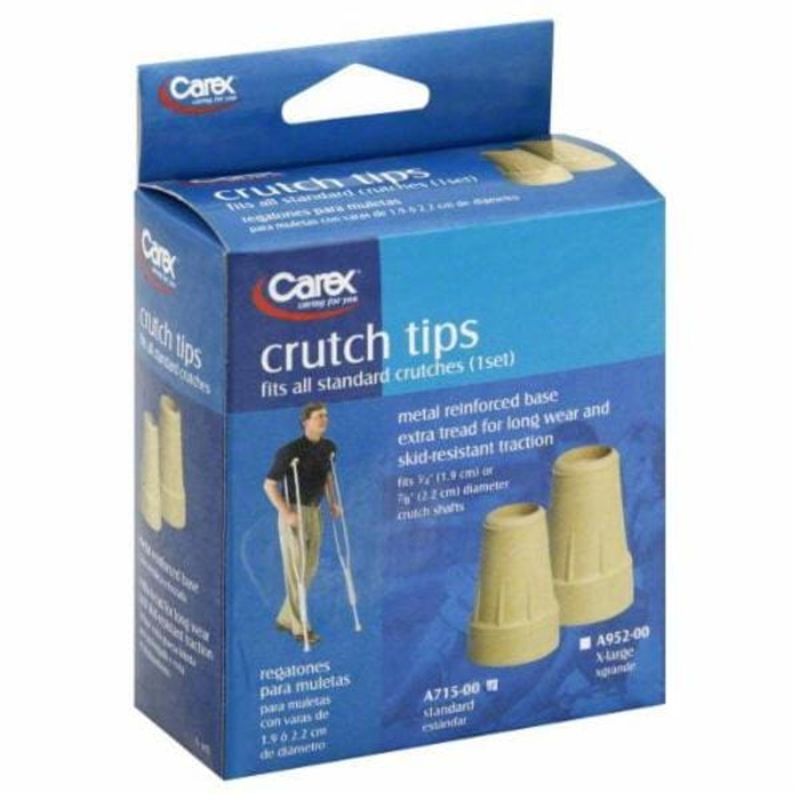Carex Standard 3/4" to 7/8" Large Tan Crutch Tips
