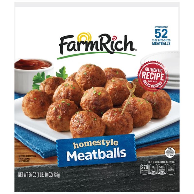 Farm Rich Homestyle Meatballs 26 Oz Instacart