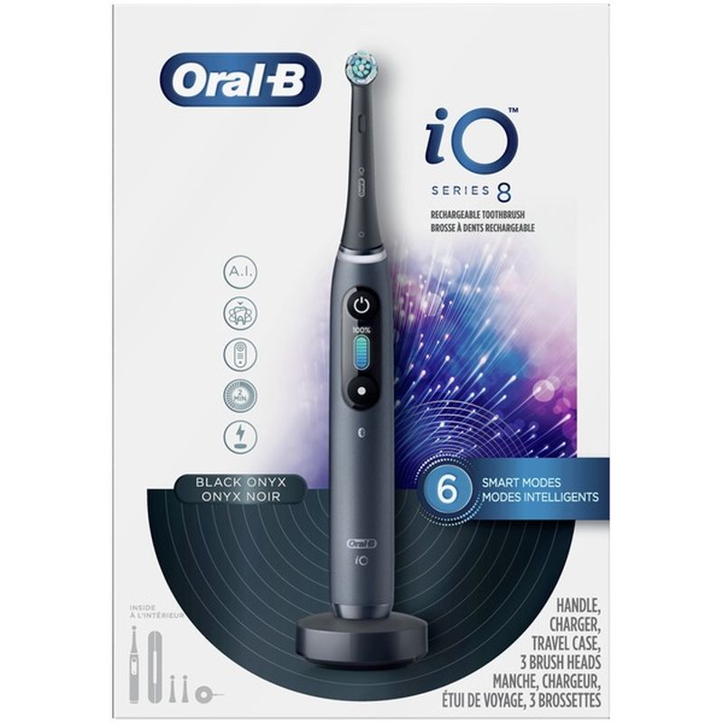OralB Io8 Electric Toothbrush, Black Onyx (1 ct) Instacart