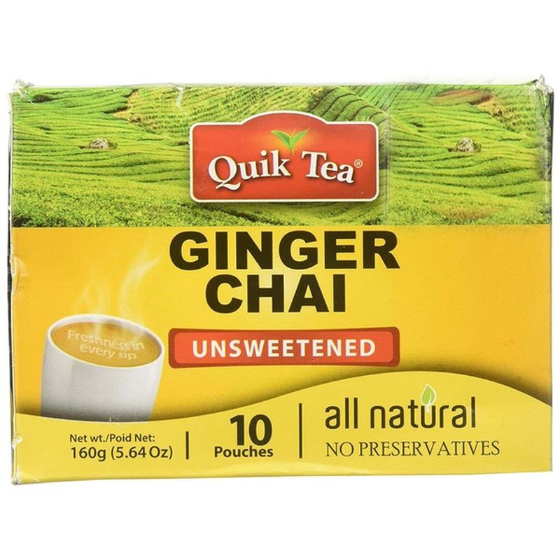 Quick Tea Ginger Unsweetened Chai Tea (8.5 oz) Instacart