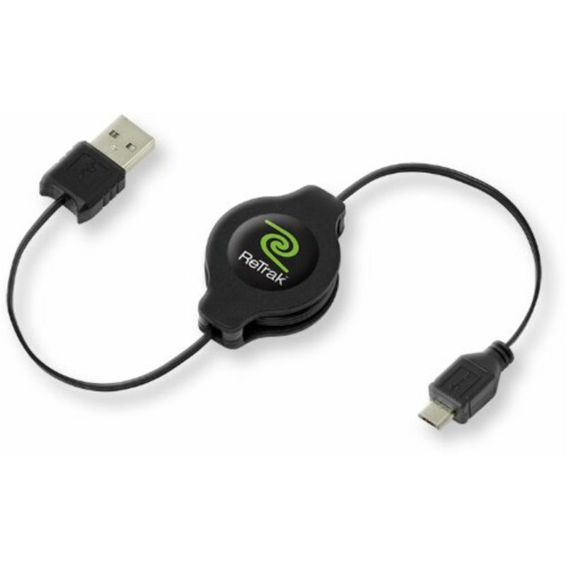 Re Trak Black Retractable Cable Usb To Micro Usb