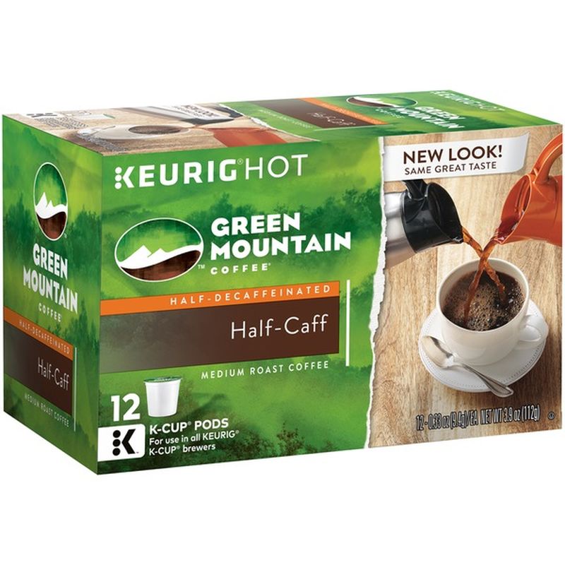 Green Mountain Coffee, 100% Arabica, Medium Roast, Half-Caff, K-Cup