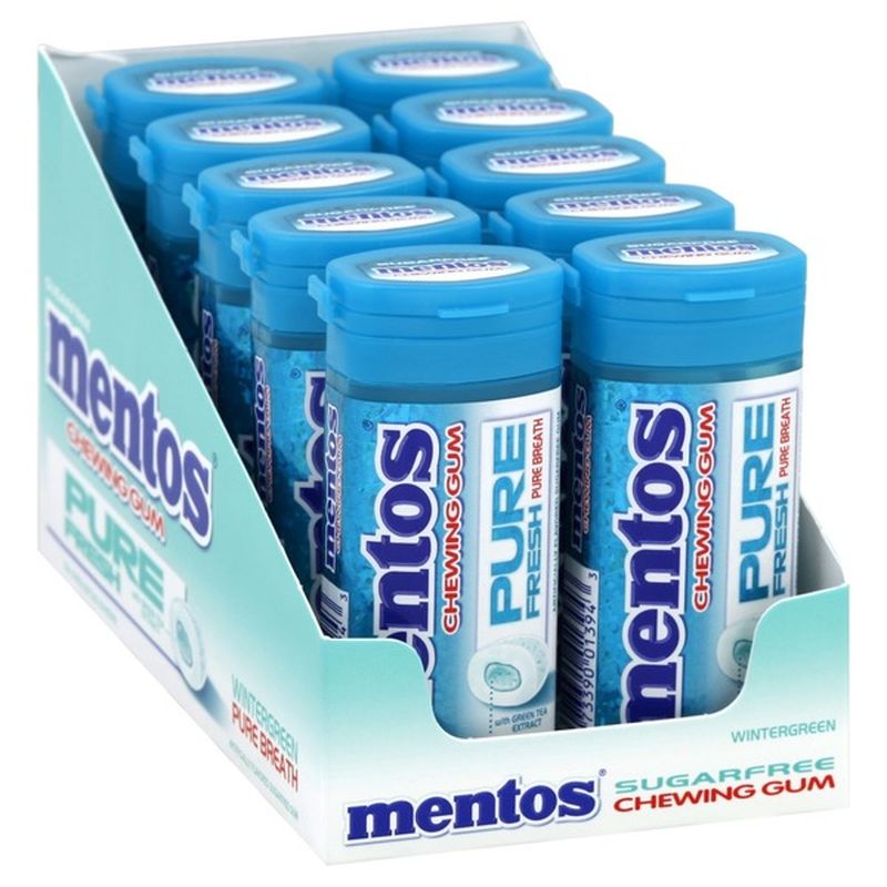 Mentos Chewing Gum, Sugarfree, Wintergreen (10 each) - Instacart