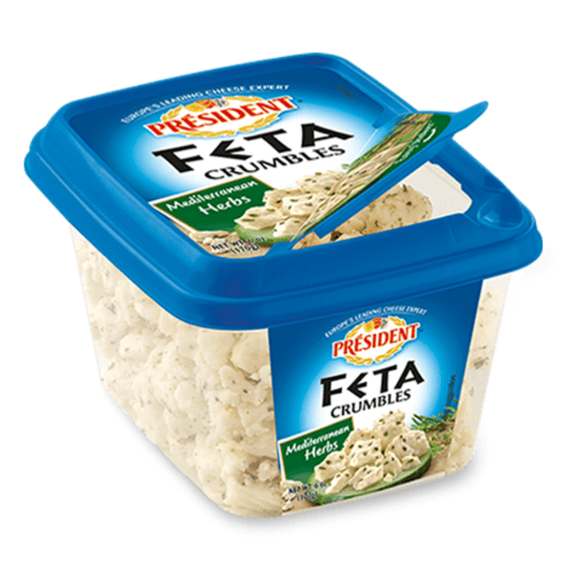 President Feta Crumbles with Mediterranean Herbs (6 oz) Instacart