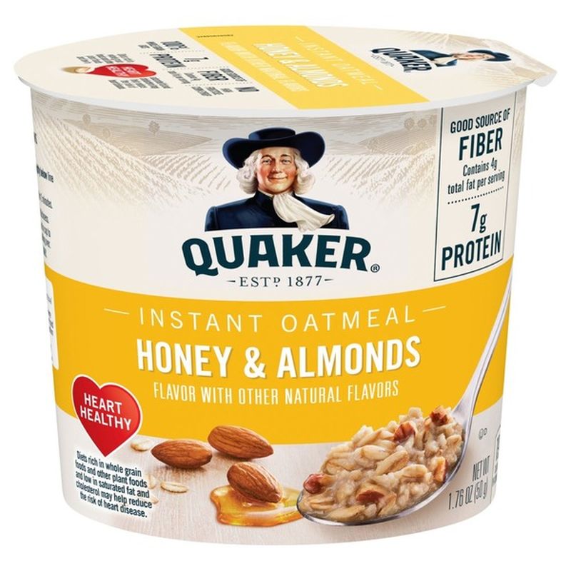 Quaker Instant Oatmeal Honey Almond (1.76 oz) Instacart