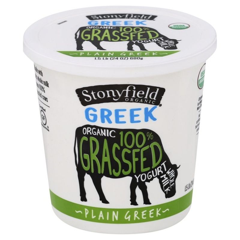 Stonyfield® Organic Organic 100% Grassfed Plain Greek Whole Milk Yogurt ...