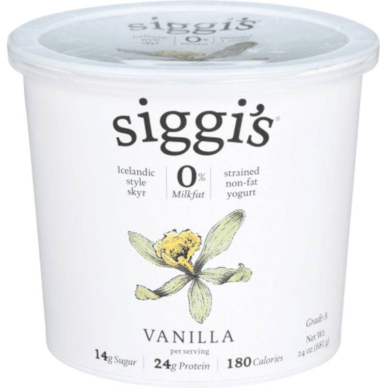 Siggi's Vanilla Skyr Icelandic Strained Non-Fat Yogurt (24 Oz) - Instacart