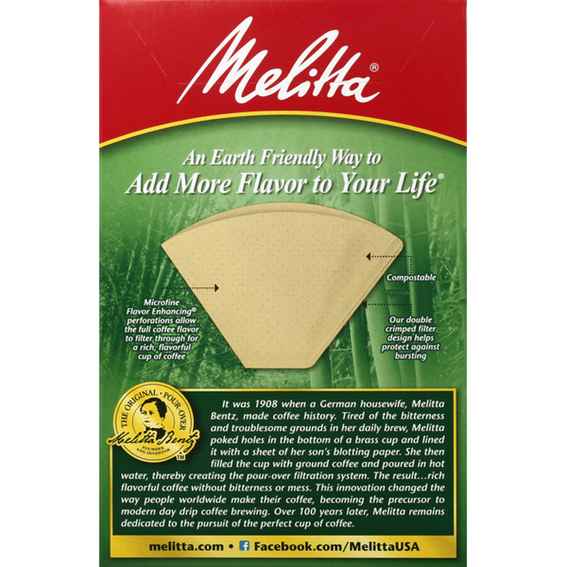 Melitta Coffee Filters Bamboo No 4 80 Each Instacart