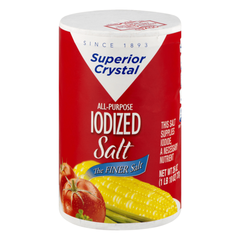 Superior Crystal Iodized Salt (26 oz) Instacart