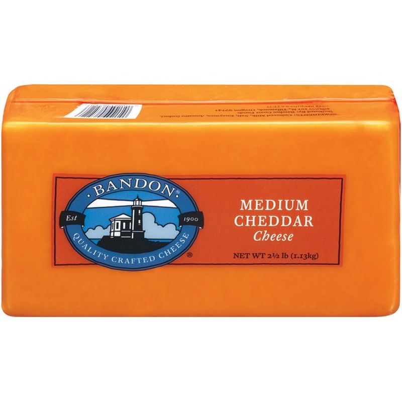 Bandon Medium Cheddar Cheese (2.5 lb) Instacart