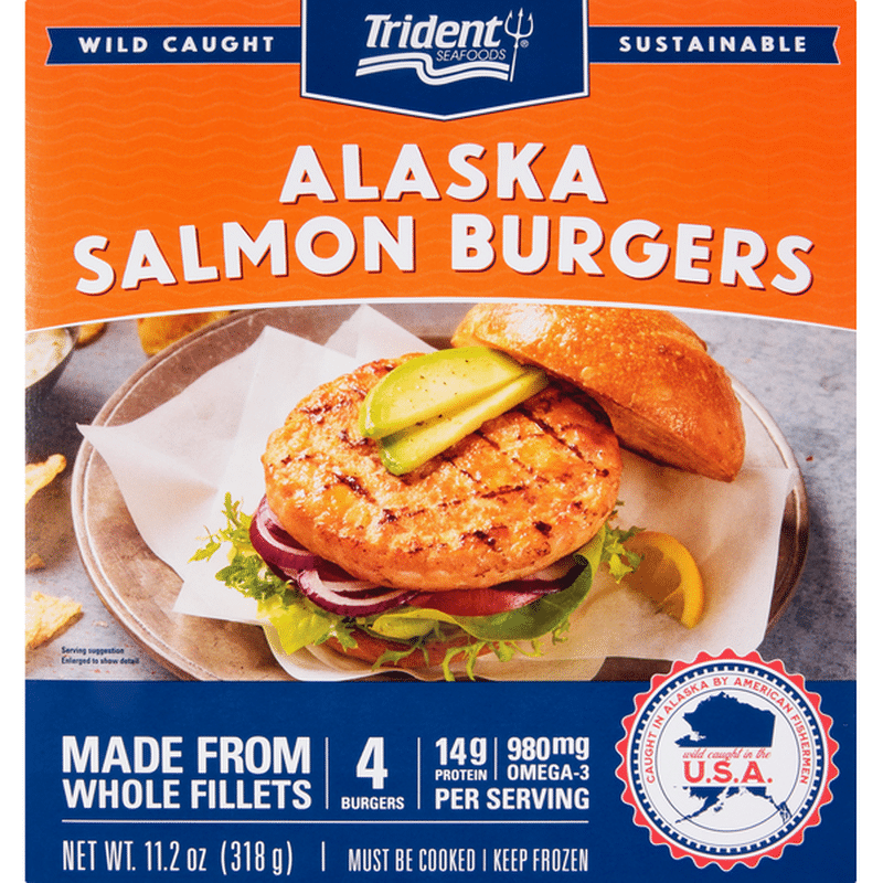Trident Salmon Burgers, Alaska (4 each) - Instacart