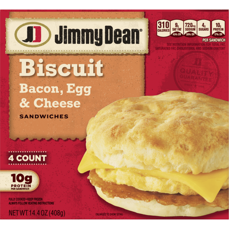 Jimmy Dean Bacon, Egg & Cheese Biscuit Sandwiches (3.6 oz) from Winn