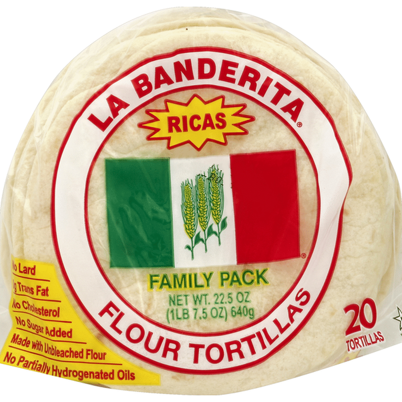 La Banderita Tortillas, Flour, Ricas, Family Pack (20 ct) Instacart