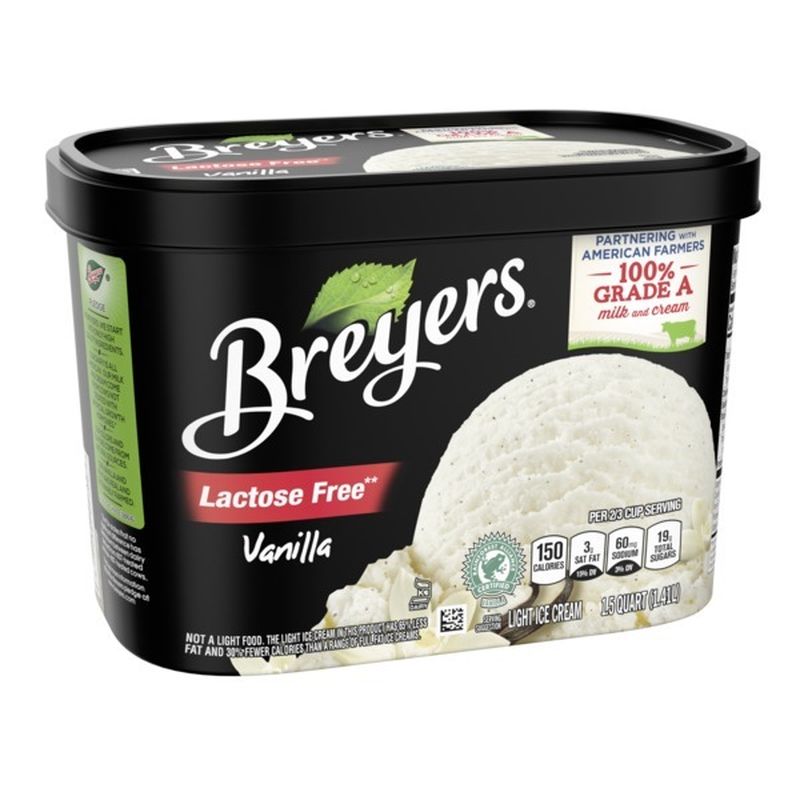 Breyer's Lactose Free Vanilla Light Ice Cream (48 oz) from Albertsons