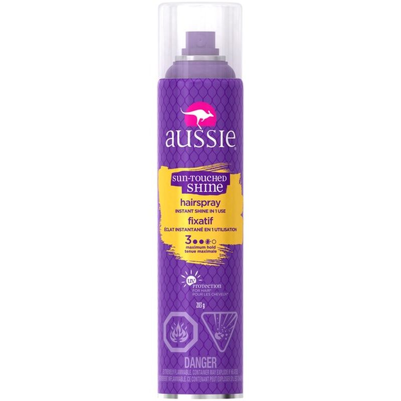 Aussie SunTouched Shine Maximum Hold Hairspray (283 g) Instacart
