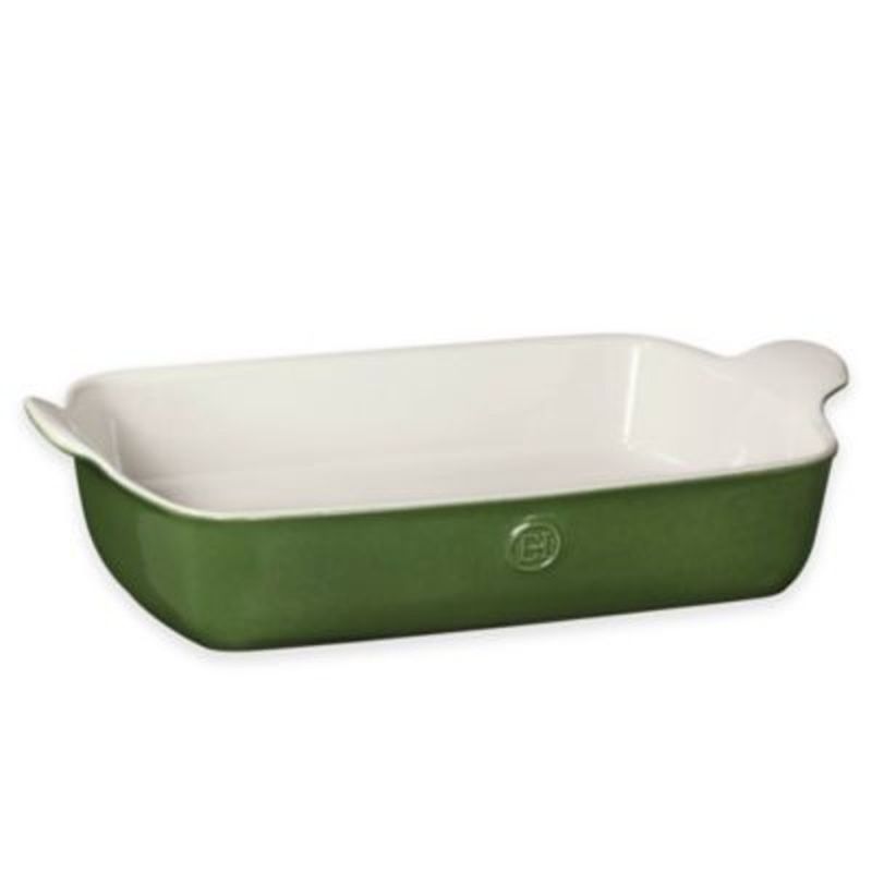 Emile Henry Large 13" x 9" Green Rectangular Ceramic Baking Dish