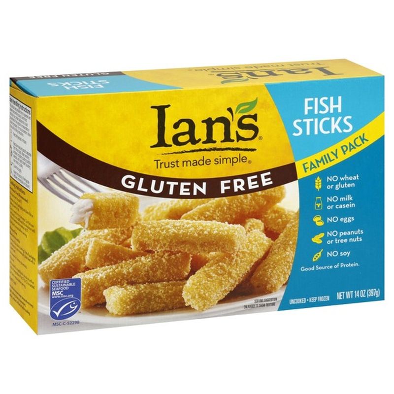 Ians Fish Sticks, Gluten Free, Family Pack (14 oz) Instacart