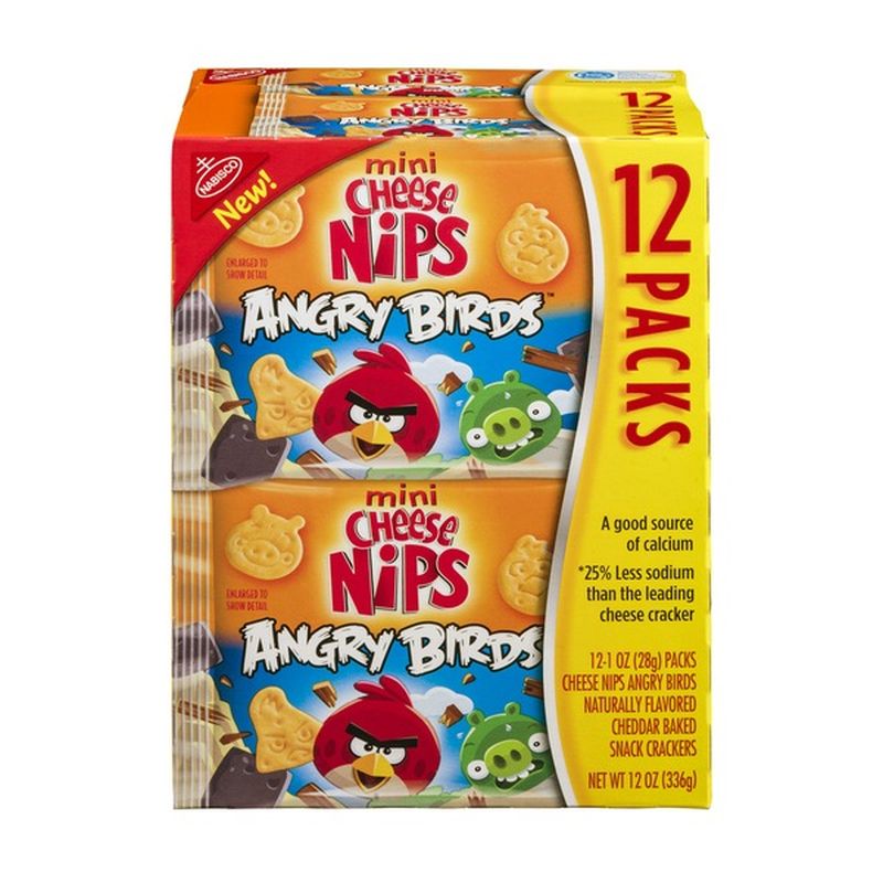 Cheese Nips Nabisco Mini Cheese Nips Angry Birds Cheddar Baked Snack