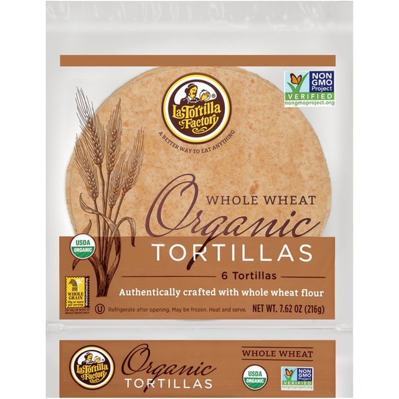 La Tortilla Factory Whole Wheat Organic Tortillas (6 ct) Instacart