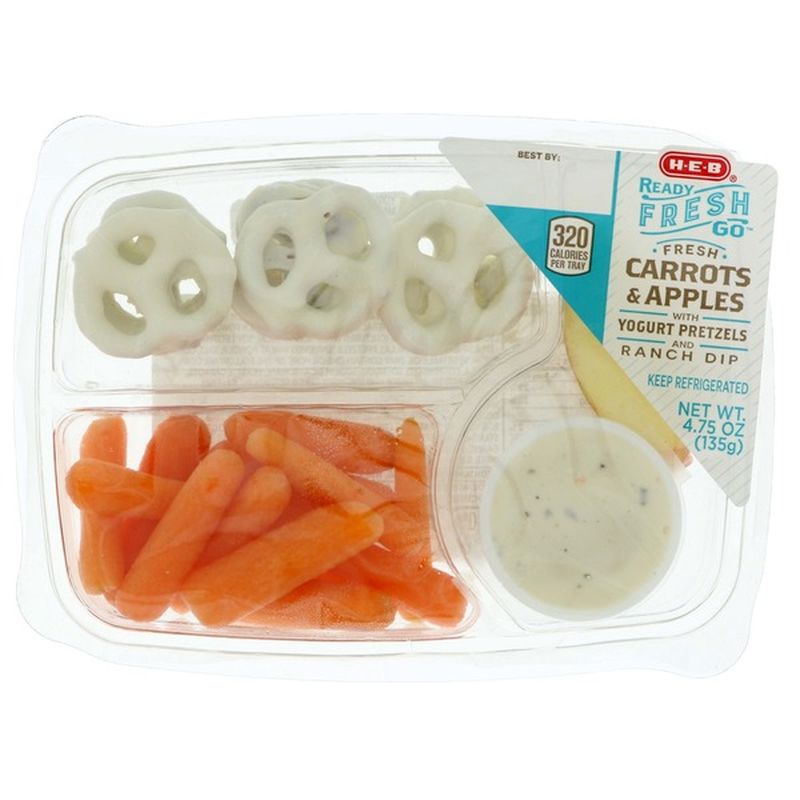 H-E-B Ready, Fresh, Go! Carrots & Apples Snack Tray