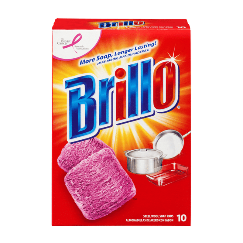 Brillo Soap Pads, Steel Wool (10 each) from Stop & Shop Instacart