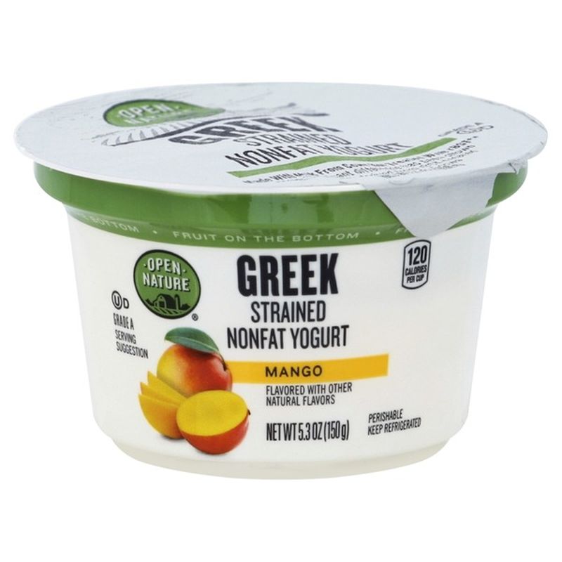 Open Nature Mango Fruit On The Bottom Greek Strained Nonfat Yogurt (6