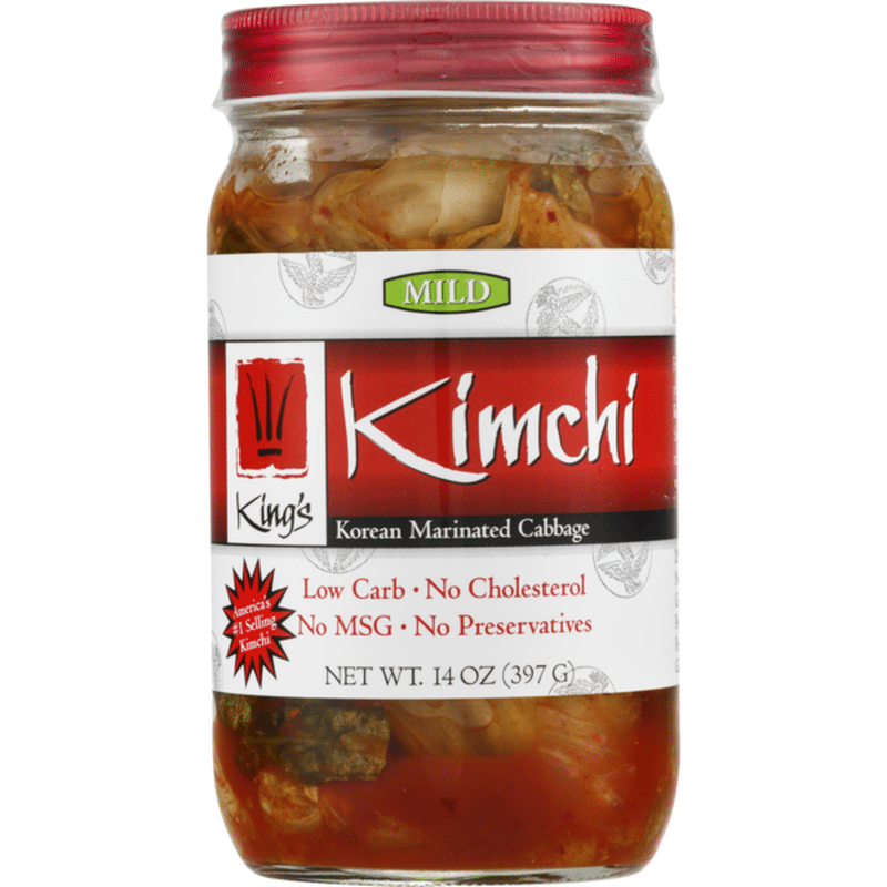 King's Asian Gourmet Kimchi Korean Marinated Cabbage Mild (14 oz) from Market Basket Instacart