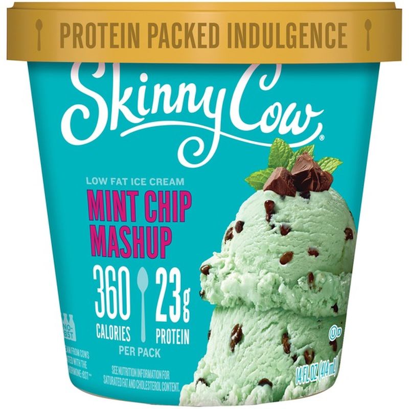 Skinny Cow Mint Chip Mashup Low Fat Ice Cream (14 fl oz) Instacart