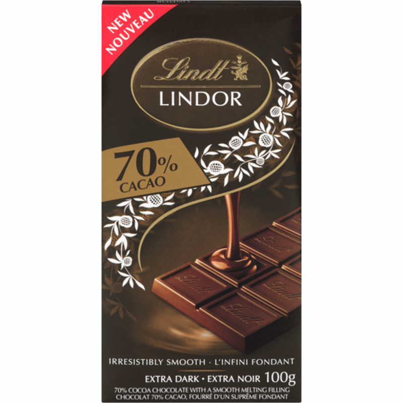 Lindt 70% Cocoa Extra Dark Chocolate Bar (100 g) Delivery or Pickup ...