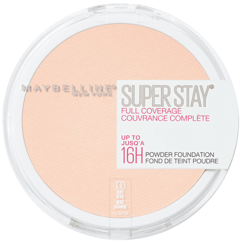 Maybelline Powder Foundation, Full Coverage, Buff Beige 130 (6 g