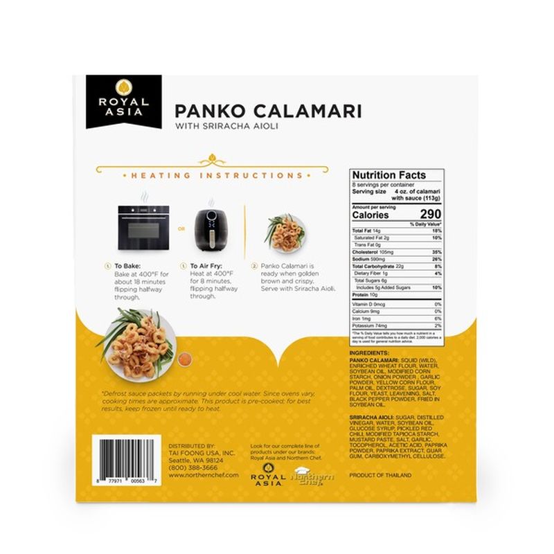 Royal Asia Mild Panko Calamari With Sriracha Aioli (2 lb) from Costco