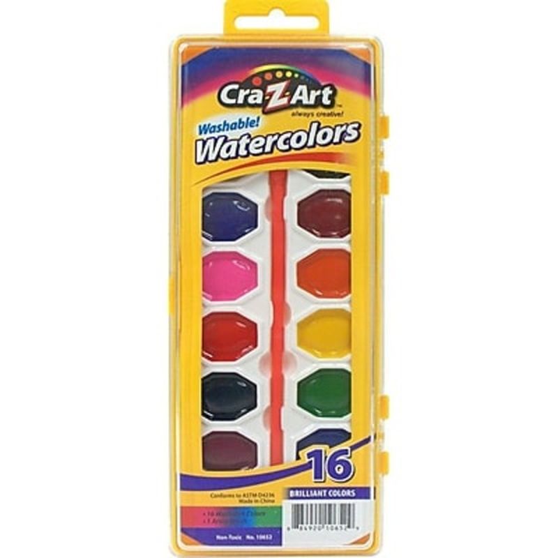 CraZArt Watercolors Washable 16 CT (0.05 oz) from Staples Instacart